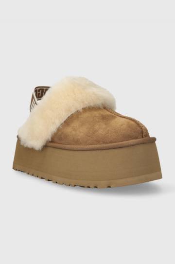 Замшевые тапочки UGG W FUNKETTE цвет коричневый 1113474 CHE