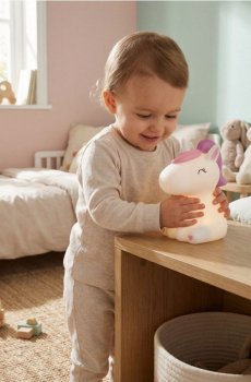 Дитяча LED нічна лампа у формі єдинорога - білий