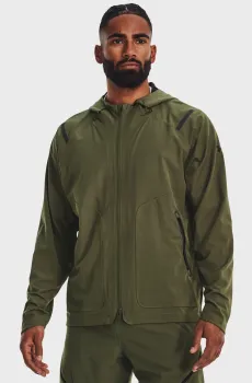 Мужская оливковая ветровка UA Unstoppable Jacket Оливковый S Under Armour 1370494-390