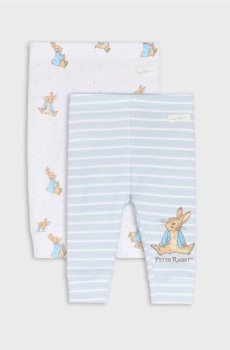 Набір з 2 бавовняних легінсів Peter Rabbit - білий