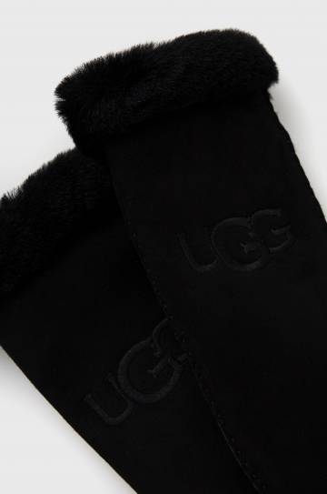 Замшевые перчатки UGG женское цвет чёрный 20932-BLK Замшевые перчатки UGG женское цвет чёрный 20932-BLK