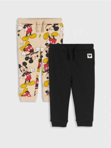Трикотажні штани Mickey Mouse 2 pack - бежевий Трикотажні штани Mickey Mouse 2 pack - бежевий