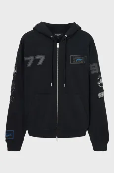 Мужское черное худи APEX Черный XL AllSaints M032NC