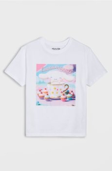 Бавовняна футболка з принтом Cinnamoroll - білий