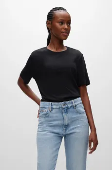 Женская черная футболка Черный XS BOSS 50457259;001