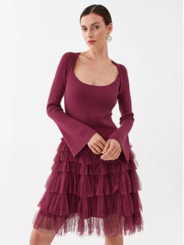TWINSET Коктейльна сукня 232TP3051 Бордовий Regular Fit TWINSET Коктейльна сукня 232TP3051 Бордовий Regular Fit