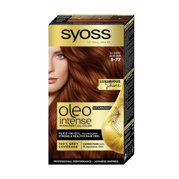 Безаммиачная стойкая краска для волос SYOSS Oleo Intense с маслом-активатором 5-77 Глянцевая бронза, 115 мл Безаммиачная стойкая краска для волос SYOSS Oleo Intense с маслом-активатором 5-77 Глянцевая бронза, 115 мл