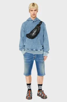 Мужские синие джинсовые шорты D-KROOSHORT-Z-T Синий 32 Diesel A09187 068CX