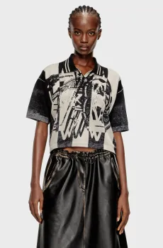 Женское поло с узором M-OLIBA-POLO Разноцветный S Diesel A19666 0NKCJ