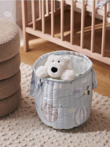 Плетений кошик для зберігання - light blue Плетений кошик для зберігання - light blue