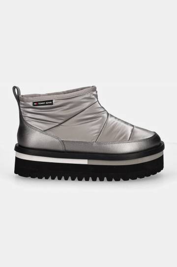 Зимние сапоги Tommy Jeans TJW NYLON FLATFORM BOOT WL цвет серый EN0EN02689 Зимние сапоги Tommy Jeans TJW NYLON FLATFORM BOOT WL цвет серый EN0EN02689