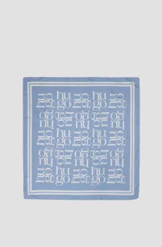 Женский голубой платок с узором Голубой ONESIZE HUGO 50535470;470