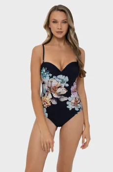 Женский темно-синий купальник с узором Синий 38C MARC&ANDRE L2505-961-OB