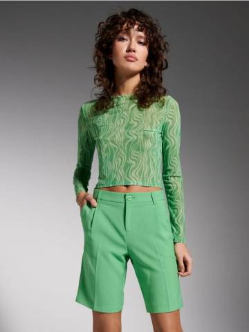 Шорти mid waist - світло-зелений Шорти mid waist - світло-зелений