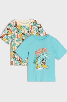 Бавовняні футболки Mickey Mouse 2 pack - різнобарвний