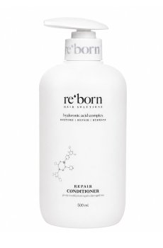 Восстанавливающий кондиционер для волос Reborn на основе комплекса гиалуроновой кислоты и кератина, 500 мл