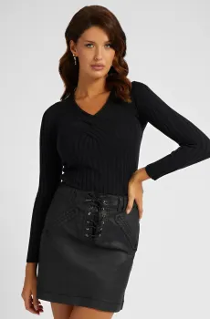 Женский черный пуловер Черный S Guess W2BR20.Z2V42;JBLK