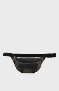 Мужская серая поясная сумка с узором MIXED EMBLEM AOP Серый ONESIZE Calvin Klein LV04D3382G