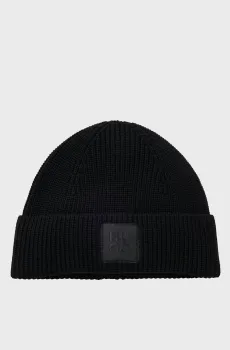 Женская черная шерстяная шапка Черный ONESIZE HUGO 50548413;001