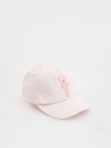 Reserved - GIRLS` PEAKED CAP - пастельний рожевий - 112EG-03X Reserved - GIRLS` PEAKED CAP - пастельний рожевий - 112EG-03X