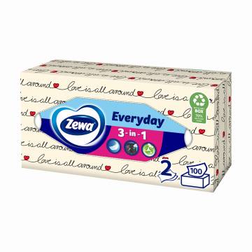 Косметические салфетки Zewa Everyday 2-слойные, 100 шт Косметические салфетки Zewa Everyday 2-слойные, 100 шт