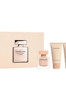 Парфюмированный набор женский Narciso Rodriguez Poudre (парфюмированная вода, 30 мл + лосьон, 50 мл + гель для душа, 50 мл)