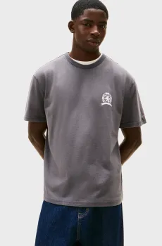 Мужская серая футболка CREST PLAY Серый M Tommy Jeans DM0DM21986