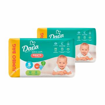 Трусики-подгузники Dada Extra Soft размер 5 Junior (12-17 кг), 2*60 шт Трусики-подгузники Dada Extra Soft размер 5 Junior (12-17 кг), 2*60 шт