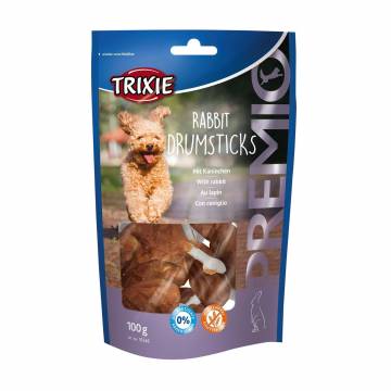 Лакомство для собак Trixie Premio Rabbit Drumsticks с кроликом, 100 г Лакомство для собак Trixie Premio Rabbit Drumsticks с кроликом, 100 г