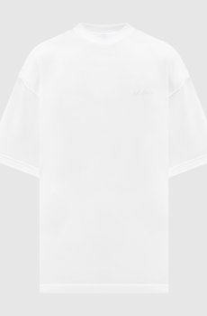 Белая футболка с вышивкой логотипа