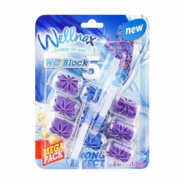 Туалетный блок Wellnax Strong Effect Лаванда, 3*57 г Туалетный блок Wellnax Strong Effect Лаванда, 3*57 г