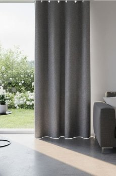 Затемнююча штора на люверси - пильно-коричневий