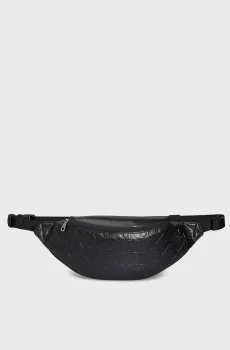 Мужская черная поясная сумка MONOGRAM SOFT WAISTBAG38 AOP Черный ONESIZE Calvin Klein K50K511498