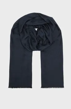 Женский темно-синий шарф с узором MONOGRAM Синий ONESIZE Tommy Hilfiger AW0AW17789