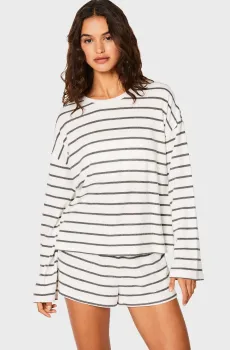 Женский белый лонгслив в полоску PABY Белый XS Etam 6548716