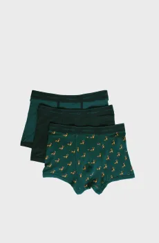 Мужские зеленые боксеры (3 шт) Зеленый S SPRINGFIELD 1252190