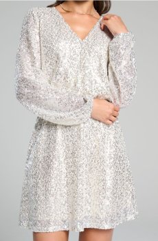 Сукня з блискітками - срібний