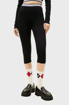 Женские черные леггинсы TOMMY GIRL KNITTED Черный XS Tommy Jeans DW0DW22506