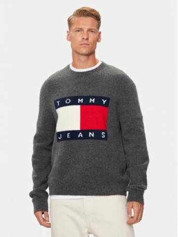 Tommy Jeans Светр Flag DM0DM19442 Сірий Regular Fit Tommy Jeans Светр Flag DM0DM19442 Сірий Regular Fit