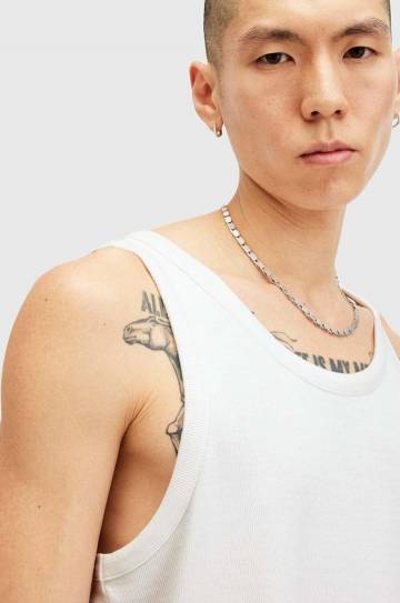 Хлопковый топ AllSaints EDWARDS VEST цвет белый M008JB Хлопковый топ AllSaints EDWARDS VEST цвет белый M008JB