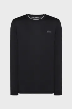 Мужской черный лонгсилв Черный M Karl Lagerfeld 554200.755001;990