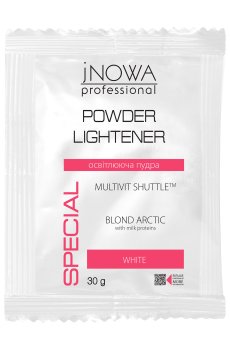 Осветляющая пудра для волос jNOWA Professional Blond Arctic Powder Lightener беспыльная, белая, 30 г