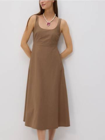 Reserved - Сукня міді - пильно-коричневий - 918GA-98X Reserved - Сукня міді - пильно-коричневий - 918GA-98X