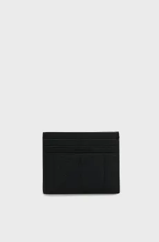Мужской черный кожаный кардхолдер EMBLEM Черный ONESIZE Calvin Klein LV04D1174G