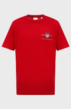 Мужская красная футболка REG ARCHIVE SHIELD EMB SS T-SHIRT Красный S Gant 2067004