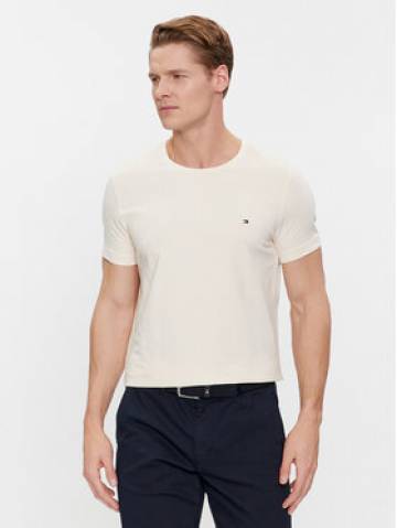 Tommy Hilfiger Футболка Stretch Slim Fit Tee MW0MW10800 Бежевий Slim Fit Tommy Hilfiger Футболка Stretch Slim Fit Tee MW0MW10800 Бежевий Slim Fit