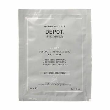 Мужская тканевая маска для лица Depot 806 Toning & Revitalizing Face Mask, 12*13 мл Мужская тканевая маска для лица Depot 806 Toning & Revitalizing Face Mask, 12*13 мл