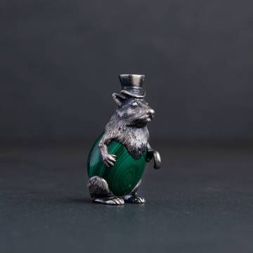 Серебряная фигура "Мышь" ручной работы 23136 Серебряная фигура "Мышь" ручной работы 23136