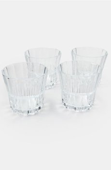 Рифлені склянки, 4 шт. - clear