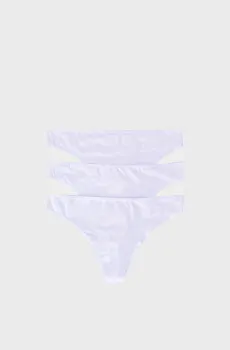 Женские белые трусики (3 шт) Белый M womensecret 7682956